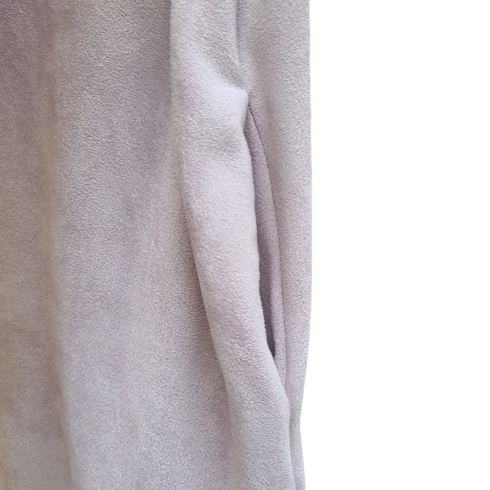 Joh Faux Suade Soft Light Pink Mauve Dress, Size Large